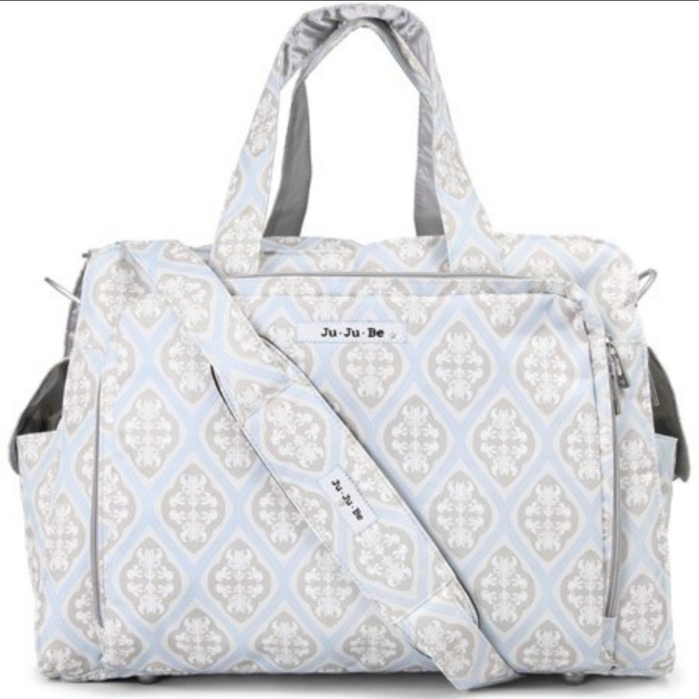 Ju.Ju-Be large travel diaper bag padded multipocket coated antigerm washable